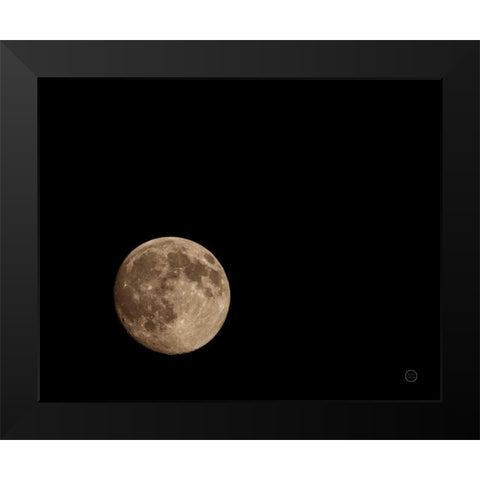 Moon Detail II Black Modern Wood Framed Art Print by Larson, Nathan