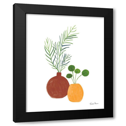 Potted I Fall Black Modern Wood Framed Art Print by Zaman, Farida