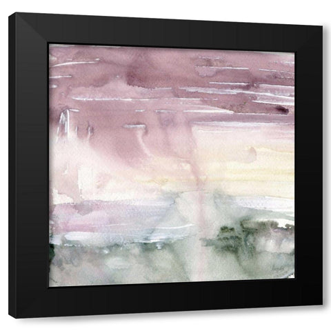 Subtlety Black Modern Wood Framed Art Print with Double Matting by Rice, Kristy