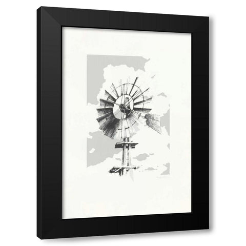 Texas Wind Neutral Black Modern Wood Framed Art Print by Tillmon, Avery