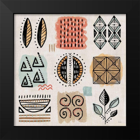 Tribal Tones IX Black Modern Wood Framed Art Print by Charron, Veronique