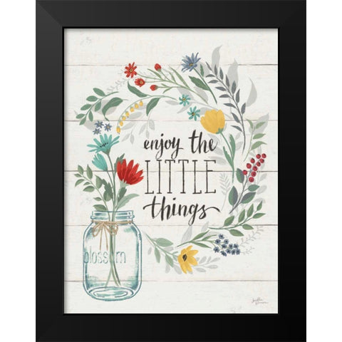 Blooming Thoughts II Wall Hanging Black Modern Wood Framed Art Print by Penner, Janelle