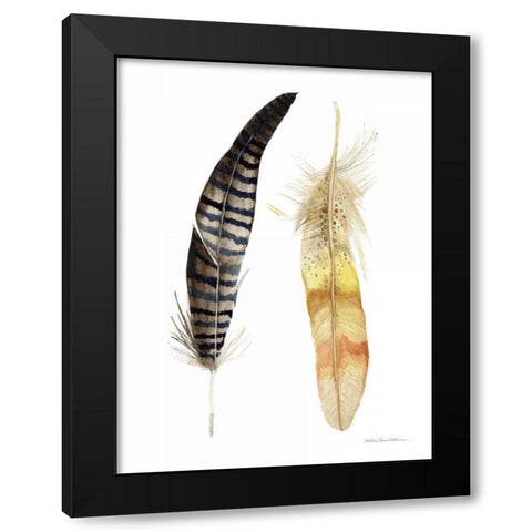 Natural Feathers III Black Modern Wood Framed Art Print by McKenna, Kathleen Parr