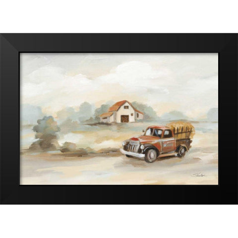 The Old Farm Black Modern Wood Framed Art Print by Vassileva, Silvia