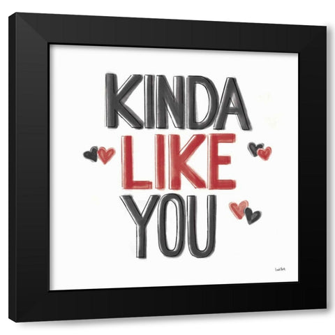 Kindness I Black Red Black Modern Wood Framed Art Print by York, Leah