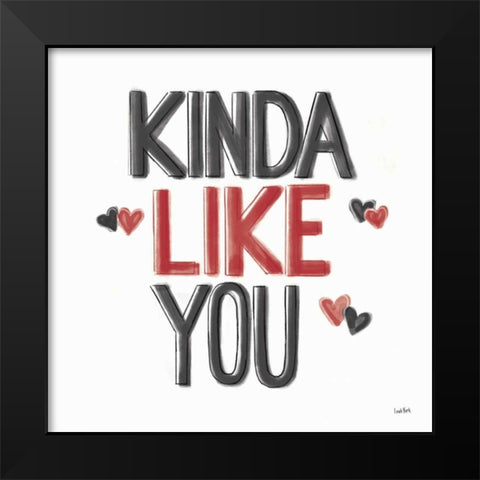 Kindness I Black Red Black Modern Wood Framed Art Print by York, Leah