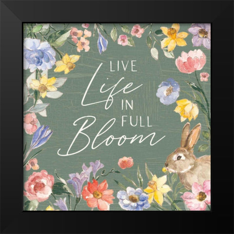 Happy Easter II Sage Black Modern Wood Framed Art Print by Vassileva, Silvia