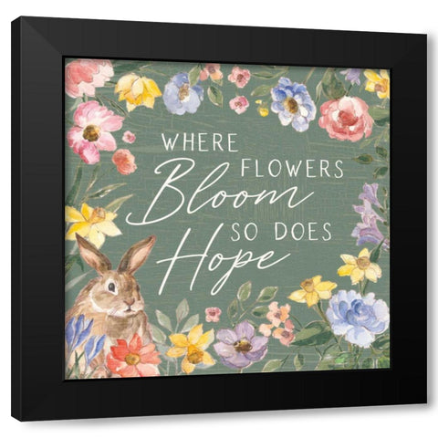 Happy Easter III Sage Black Modern Wood Framed Art Print with Double Matting by Vassileva, Silvia