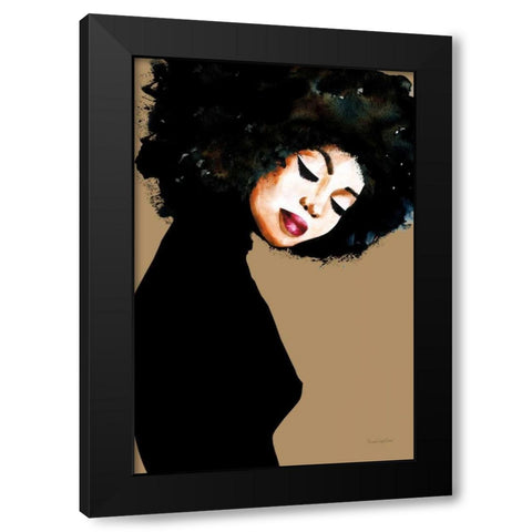 Soul Black Modern Wood Framed Art Print by Charro, Mercedes Lopez