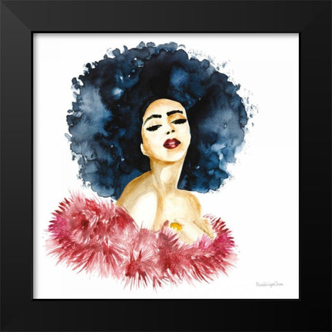 In the Moment Black Modern Wood Framed Art Print by Charro, Mercedes Lopez