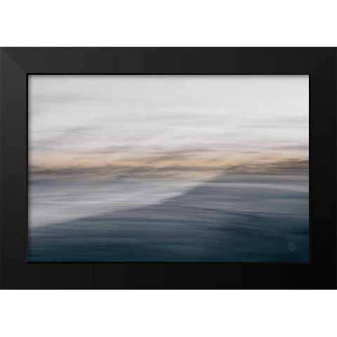 Waves Move Me III Black Modern Wood Framed Art Print by Larson, Nathan