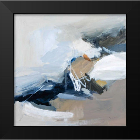 Surfacing Black Modern Wood Framed Art Print by Munger, Pamela