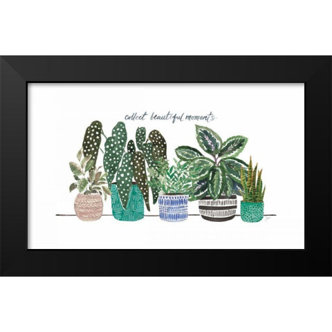Happy House Plants II Black Modern Wood Framed Art Print by Panganiban, Karyn