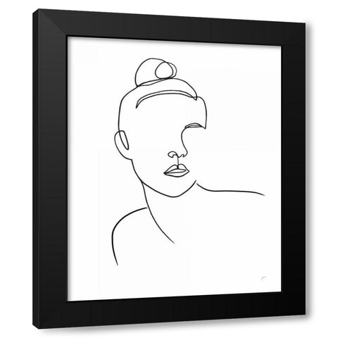 Her Black Modern Wood Framed Art Print with Double Matting by Panganiban, Karyn