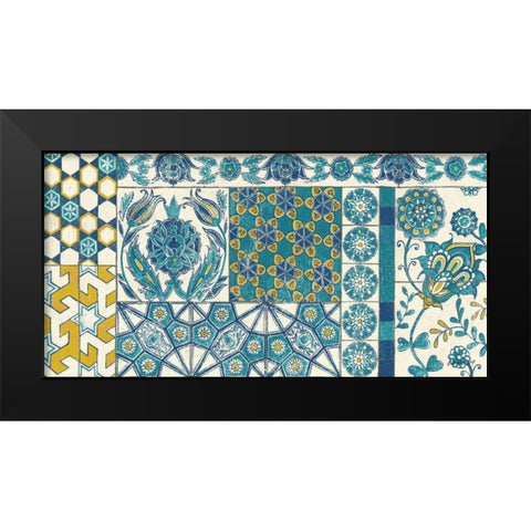 Turkish Tiles Exotic I Black Modern Wood Framed Art Print by Lovell, Kathrine