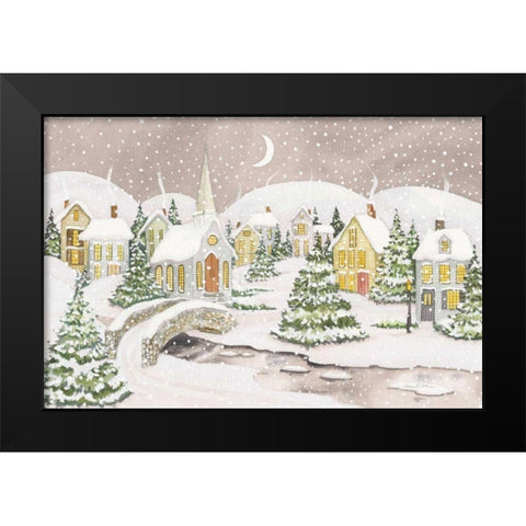 All is Calm All is Bright Light Black Modern Wood Framed Art Print by McKenna, Kathleen Parr