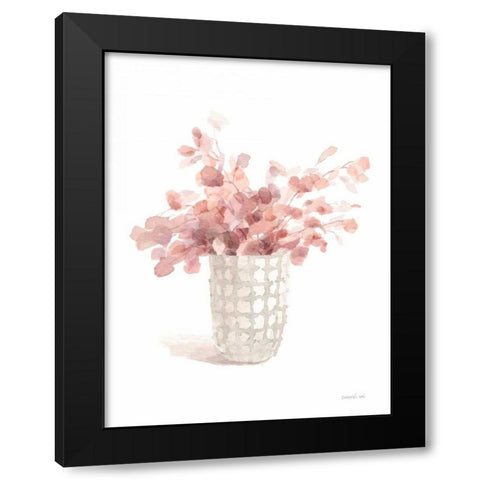 Modern Flora I Black Modern Wood Framed Art Print with Double Matting by Nai, Danhui