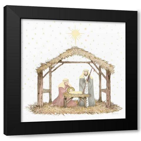 Christmas in Bethlehem III Light Black Modern Wood Framed Art Print by McKenna, Kathleen Parr