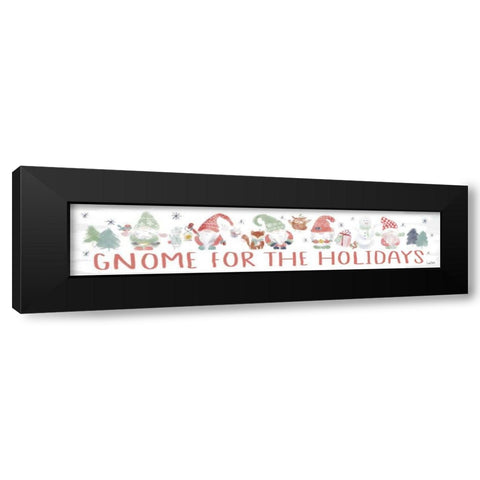 Woodland Wonders Gnomes Black Modern Wood Framed Art Print with Double Matting by York, Leah