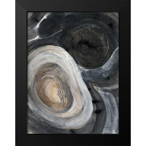 Pearl II Black Modern Wood Framed Art Print by Hristova, Albena