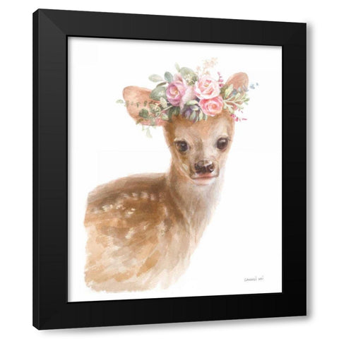 Wild for Flowers I Black Modern Wood Framed Art Print with Double Matting by Nai, Danhui