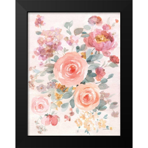 September Blooming I Black Modern Wood Framed Art Print by Nai, Danhui