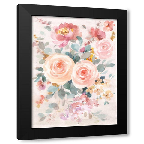 September Blooming II Black Modern Wood Framed Art Print with Double Matting by Nai, Danhui