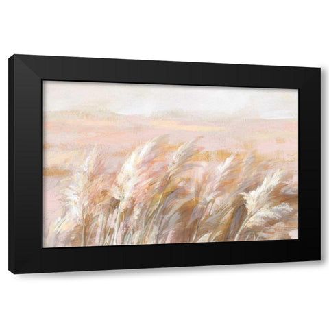 Prairie Grasses Black Modern Wood Framed Art Print with Double Matting by Nai, Danhui