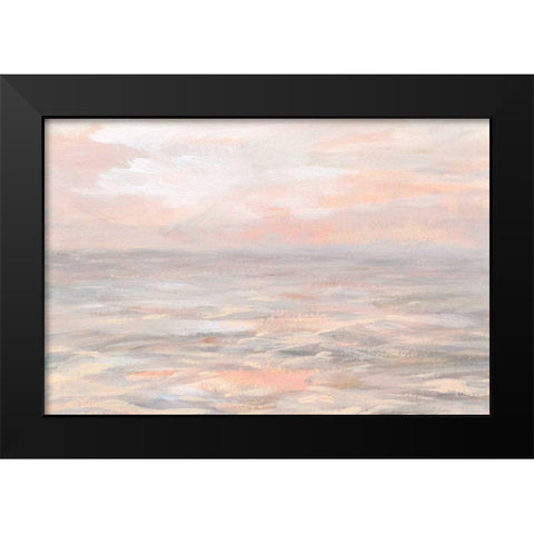 Sunrise Waters Black Modern Wood Framed Art Print by Nai, Danhui