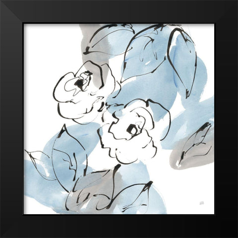 Blue Neutrals I Black Modern Wood Framed Art Print by Paschke, Chris