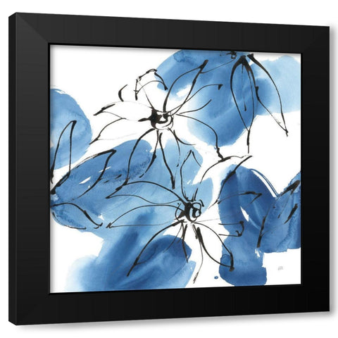Indigo Neutrals I Black Modern Wood Framed Art Print by Paschke, Chris