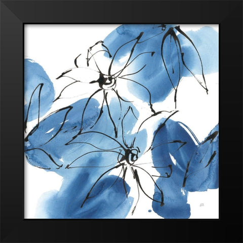 Indigo Neutrals I Black Modern Wood Framed Art Print by Paschke, Chris
