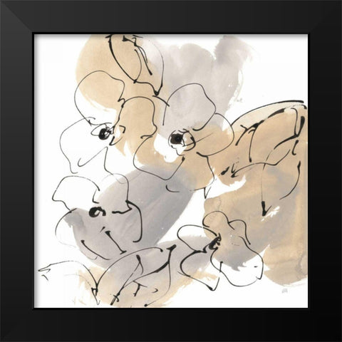 Original Neutrals I Black Modern Wood Framed Art Print by Paschke, Chris