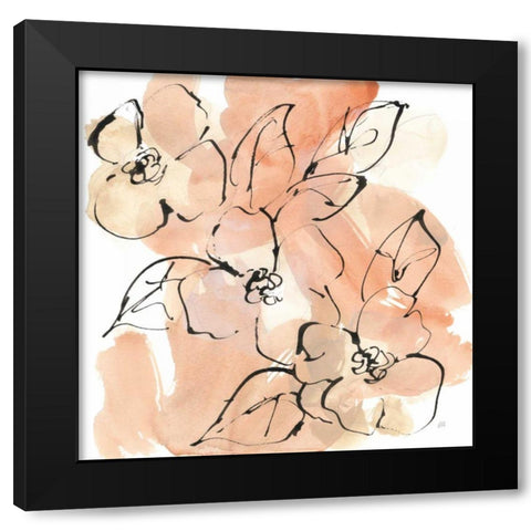 Terracotta Neutrals II Black Modern Wood Framed Art Print with Double Matting by Paschke, Chris