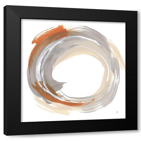Hake Neutral II Black Modern Wood Framed Art Print with Double Matting by Paschke, Chris