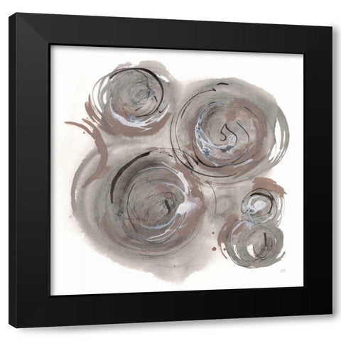 In the Circle I Black Modern Wood Framed Art Print by Paschke, Chris