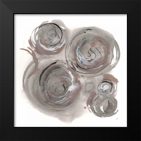 In the Circle I Black Modern Wood Framed Art Print by Paschke, Chris