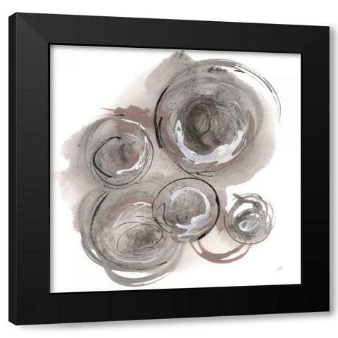 In the Circle II Black Modern Wood Framed Art Print by Paschke, Chris