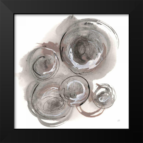 In the Circle II Black Modern Wood Framed Art Print by Paschke, Chris