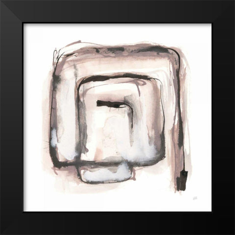 Lost in Squares I Black Modern Wood Framed Art Print by Paschke, Chris