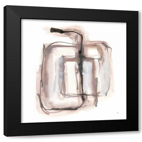 Lost in Squares II Black Modern Wood Framed Art Print by Paschke, Chris