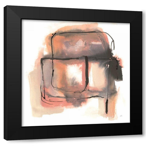 Life Squared II Black Modern Wood Framed Art Print with Double Matting by Paschke, Chris