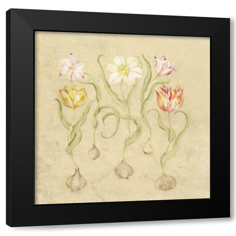 Dancing Bulbs I Black Modern Wood Framed Art Print by Blum, Cheri