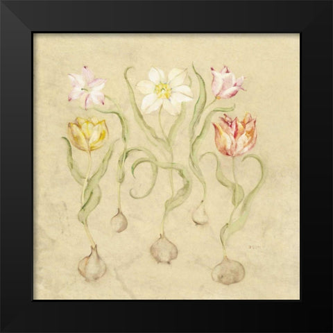 Dancing Bulbs I Black Modern Wood Framed Art Print by Blum, Cheri