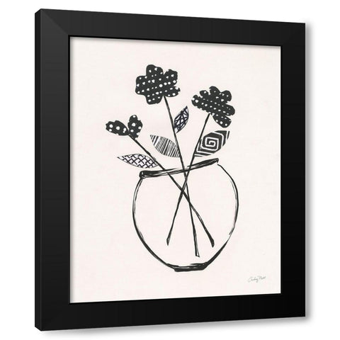 Modern Floral I Black Modern Wood Framed Art Print by Prahl, Courtney
