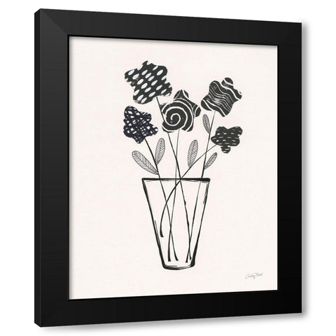 Modern Floral II Black Modern Wood Framed Art Print by Prahl, Courtney