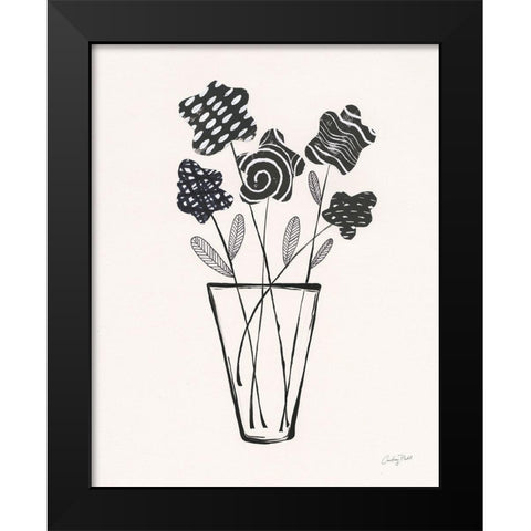 Modern Floral II Black Modern Wood Framed Art Print by Prahl, Courtney