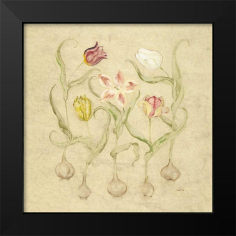 Dancing Bulbs II Black Modern Wood Framed Art Print by Blum, Cheri