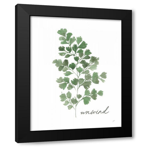 Unwind Black Modern Wood Framed Art Print with Double Matting by Panganiban, Karyn