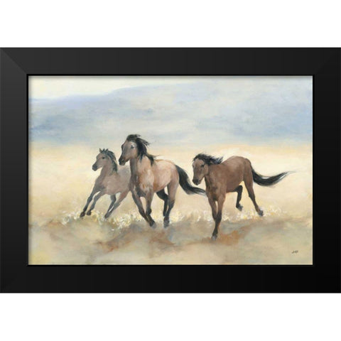Wild Mustangs Black Modern Wood Framed Art Print by Purinton, Julia
